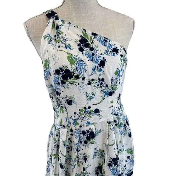 Free People One-Shoulder White Floral Dress XS - Picture 6 of 11